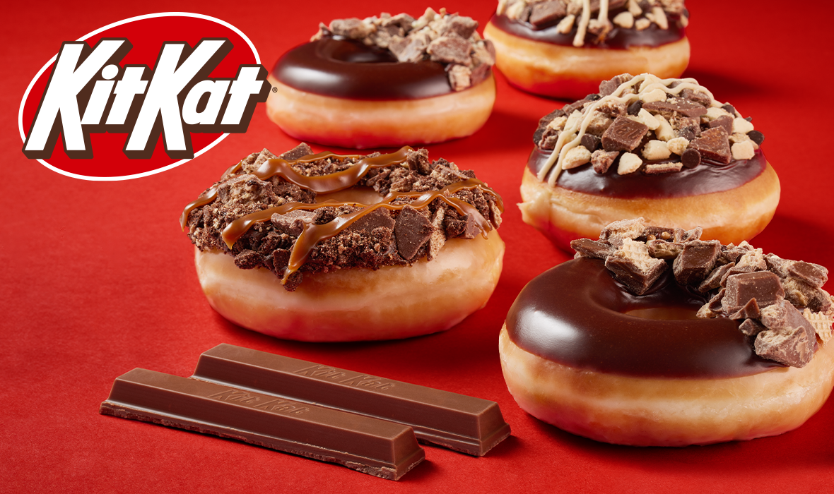 Krispy Kreme x KitKat collaboration doughnuts