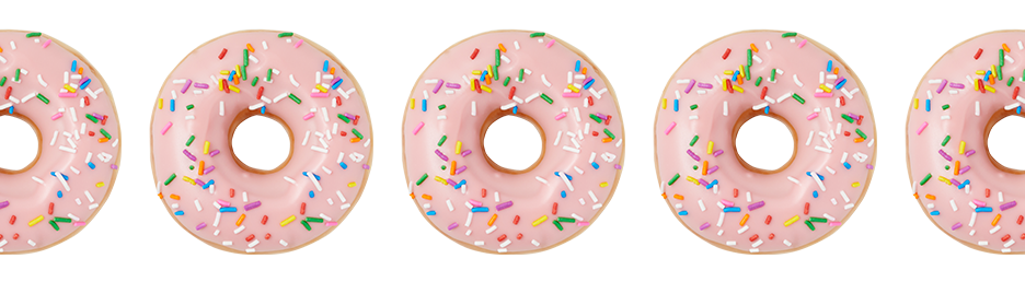 Strawberry Iced Doughnut with Sprinkles banner