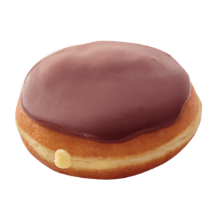 Picture of Chocolate Iced Custard Filled Doughnut
