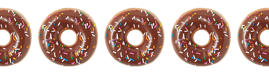 Chocolate Iced Glazed with Sprinkles banner